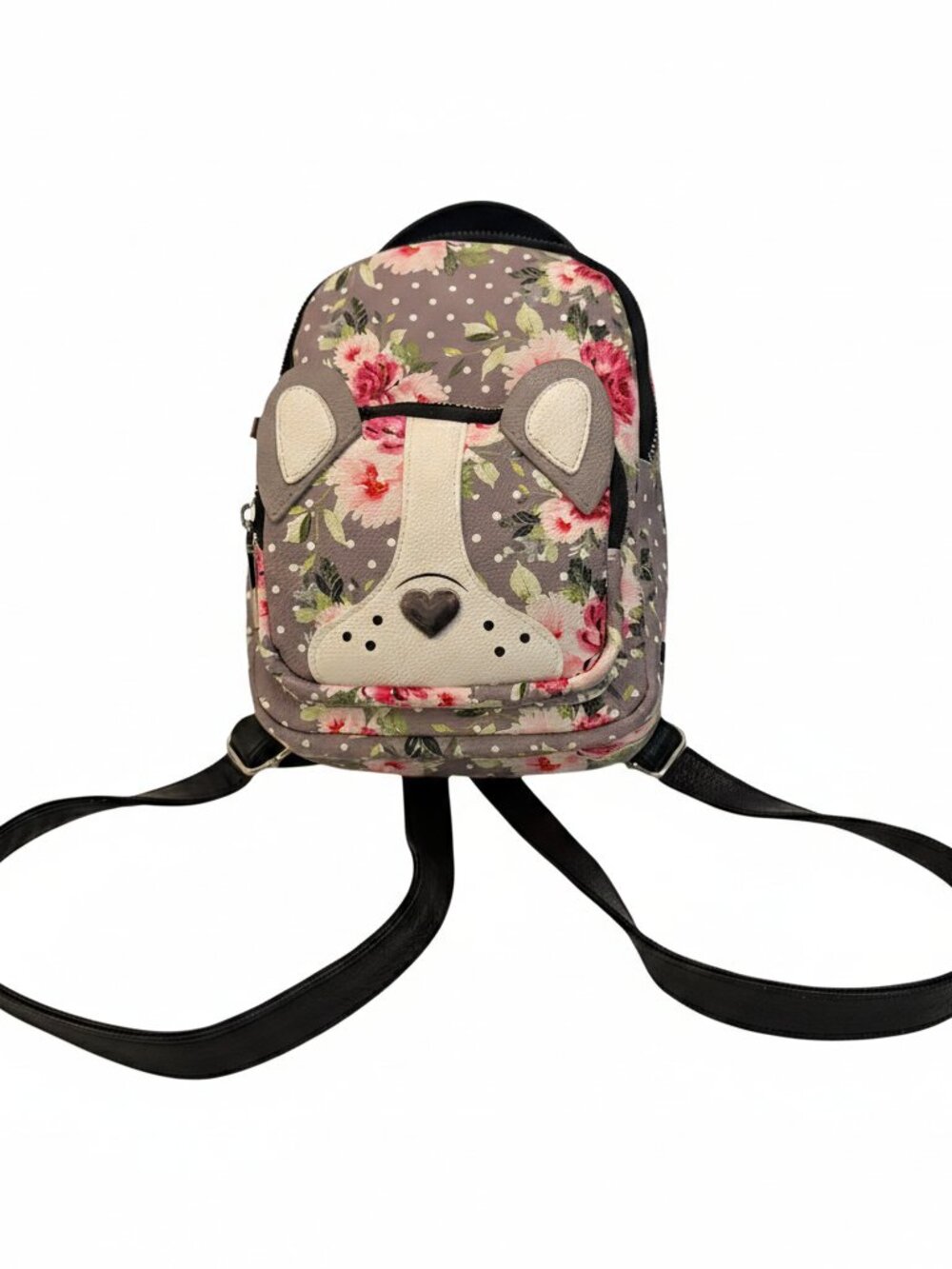 🌸 Betsey Johnson French Bulldog Floral Mini Backpack - Puppy Kitsch 🐶 - Picture 4 of 6